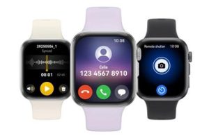 Drie verschillende smartwatches uit 2025 met geavanceerde gezondheids- en fitnessfuncties voor dagelijks gebruik